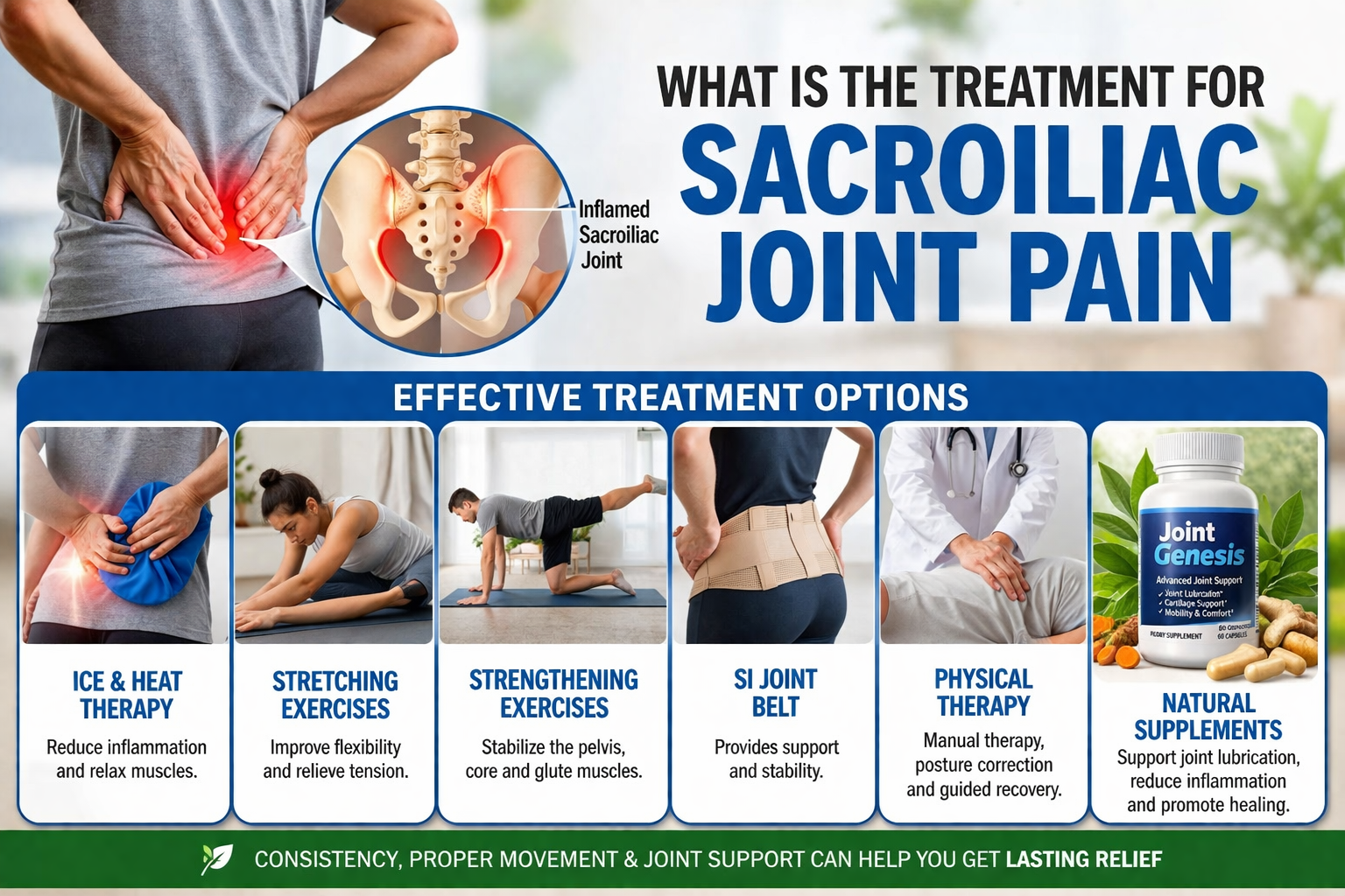 what is the treatment for sacroiliac joint pain